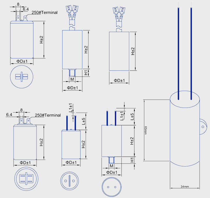 CBB60B02交流電動機電容器